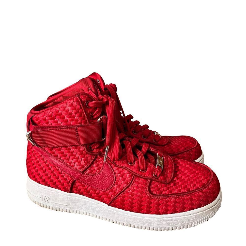 Nike Air Force 1 High 07 LV8 Woven‎ Gym Sneakers Size 8.5 Red Men’s 843870-600